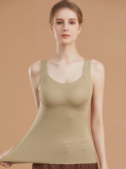 Women Winter Seamless Warm With Breast Pads Base