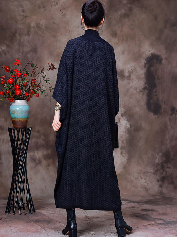 Women Wool Solid Loose Dress