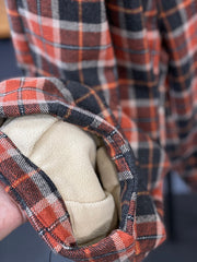 Women Winter Retro Plaid Padded Wide-leg Pants