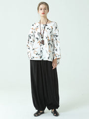 Plus Size Long Sleeve Split Loose Spring O Neck T Shirt