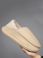 Couple Winter Indoor Solid Fleece-lined Shoes