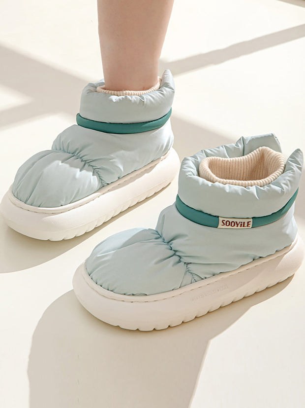 Women Solid Winter Warm Down Shoes