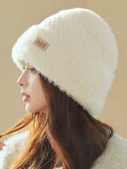 Women Winter Fleece Knitted Warm Hat