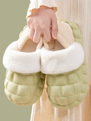 Couple Solid Removable Warm Indoor Slipprs