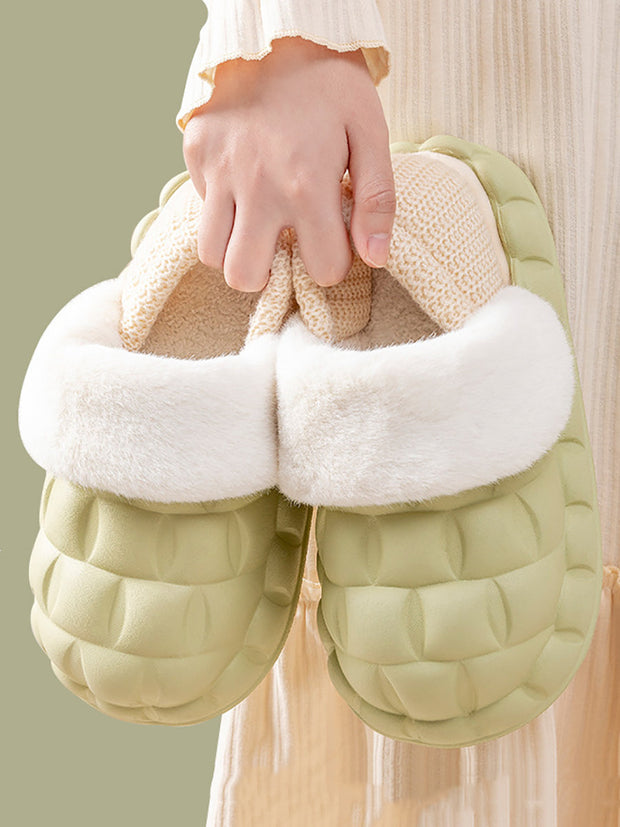 Couple Solid Removable Warm Indoor Slipprs