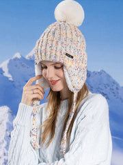 Women Winter Colorful Knitted Hair Ball Hat