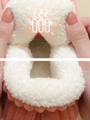 Couple Solid Fleece Warm Winter Indoor Shoes