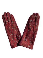 Winter Outdoor Floral Windproof Fashion Gloves