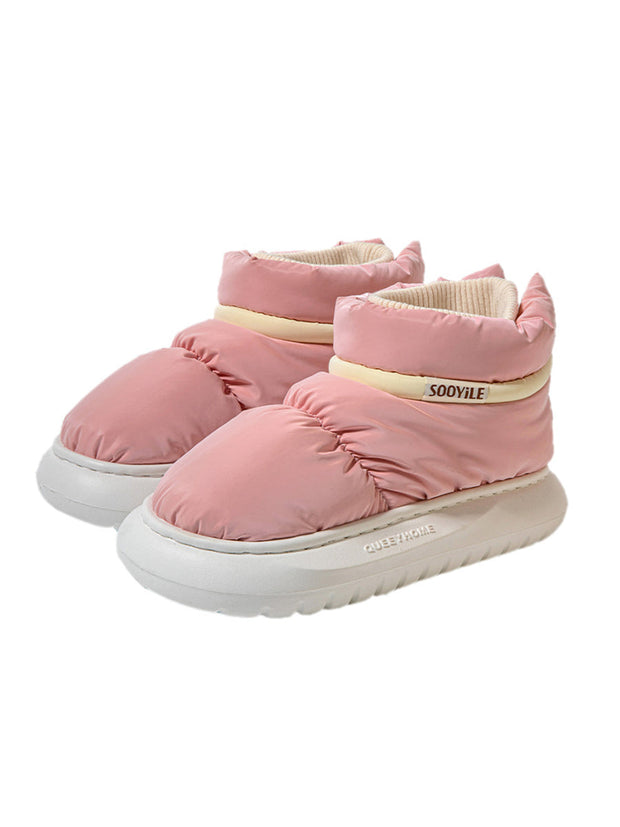 Women Solid Winter Warm Down Shoes