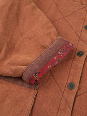 Plus Size Women Winter Vintage Linen Padded Coat/Pants