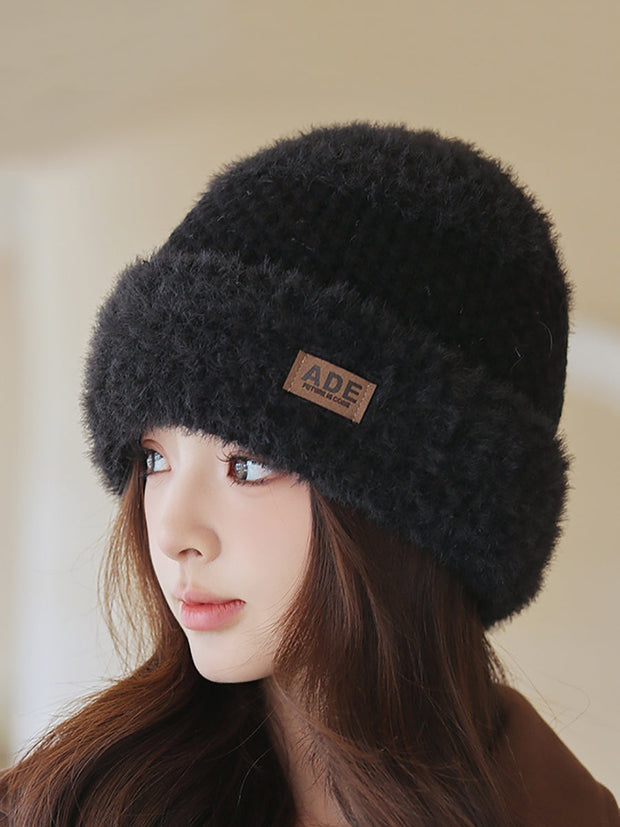 Women Winter Fleece Knitted Warm Hat