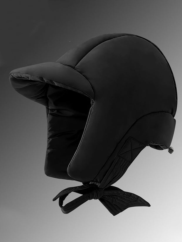 Women Solid Warm Windproof Down Hat