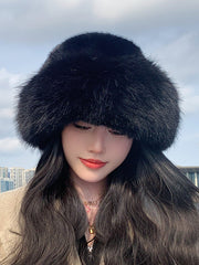 Women Fashion Plush Warm Windproof Hat
