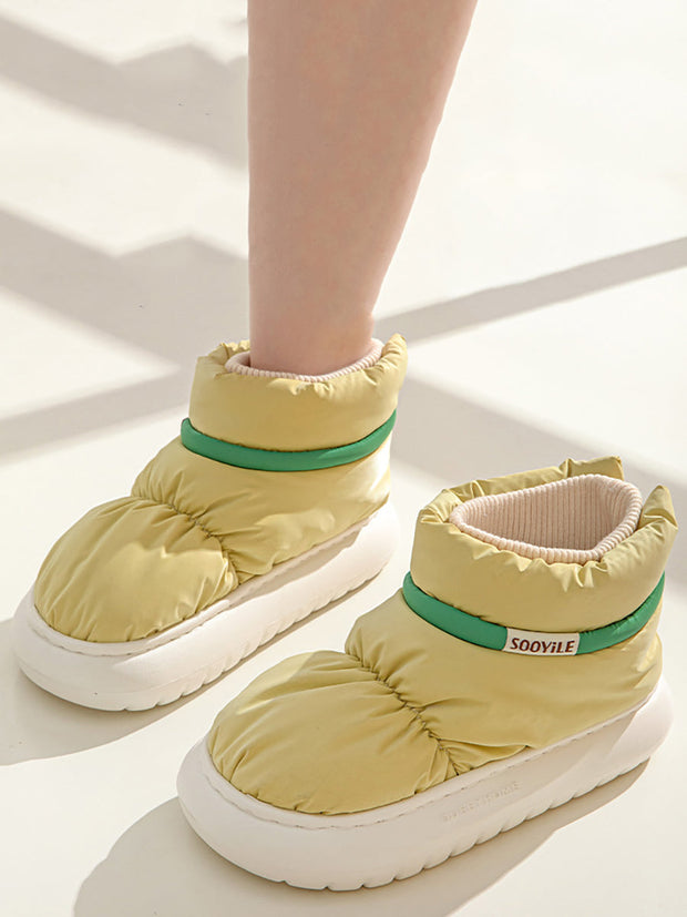 Women Solid Winter Warm Down Shoes