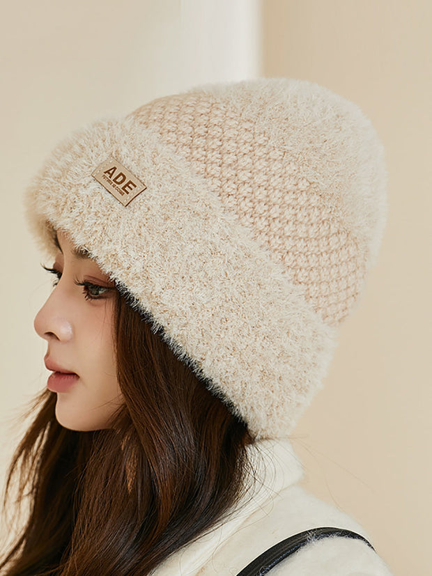 Women Winter Fleece Knitted Warm Hat