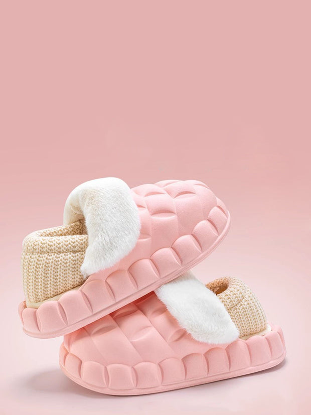 Couple Solid Removable Warm Indoor Slipprs