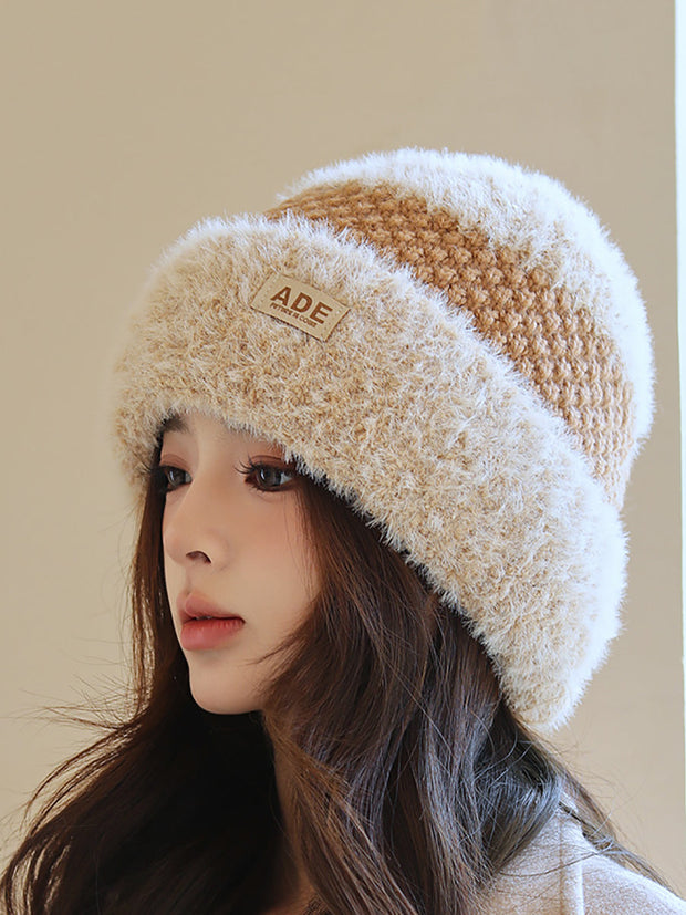 Women Winter Fleece Knitted Warm Hat