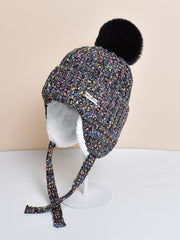 Women Winter Colorful Knitted Hair Ball Hat