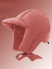 Women Solid Warm Windproof Down Hat