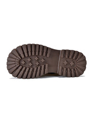 Women Vintage Leather Fleece-lined Platform Boots