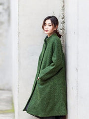 Winter Women Casual Loose Woolen Coat