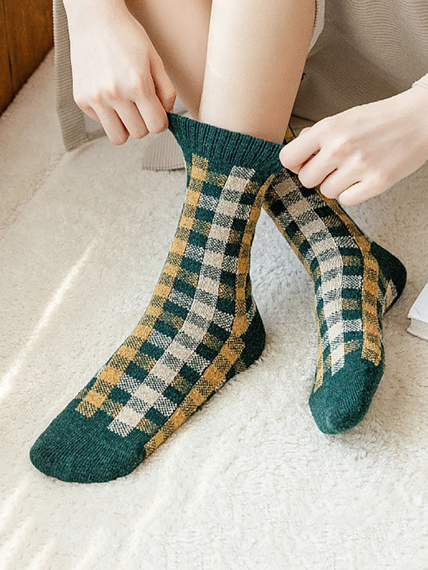 5 Pairs Women Winter Wool Jacquard Socks