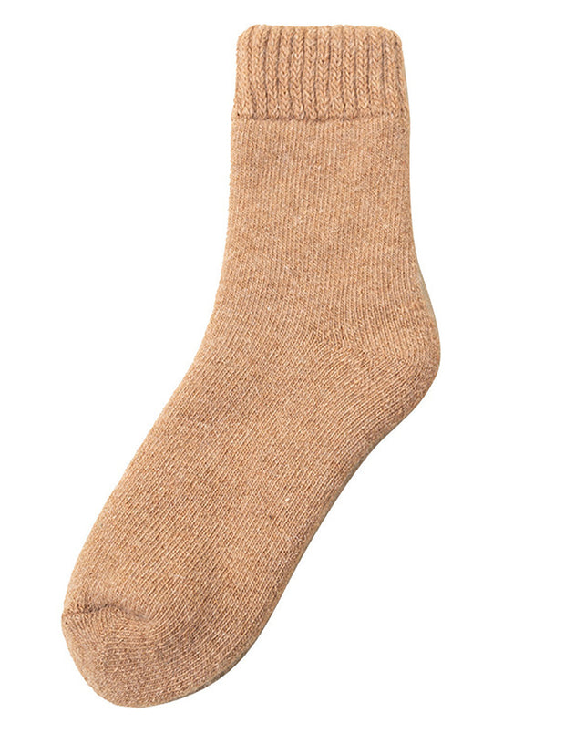 4 Pairs Women Solid Winter Wool Socks