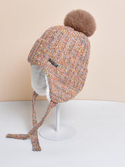 Women Winter Colorful Knitted Hair Ball Hat