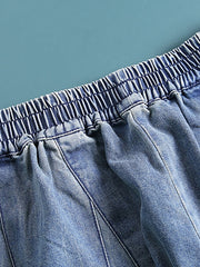 Einfache lockere Jeans in reiner Farbe