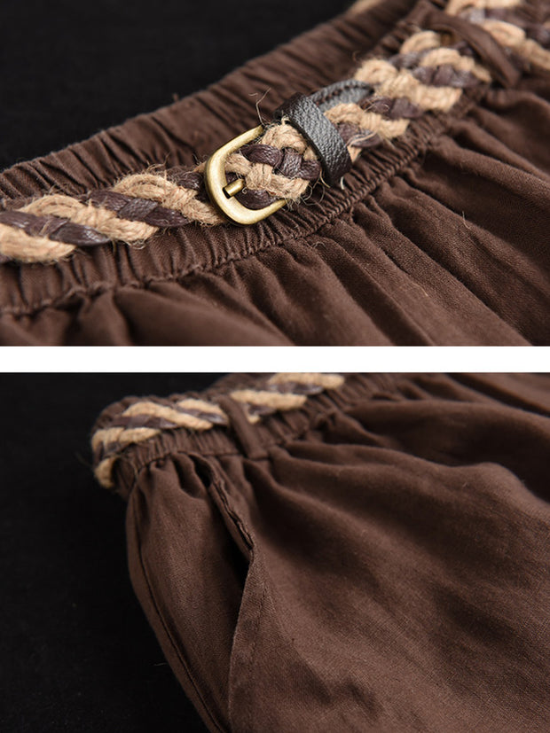 Linen Women Casual Summer Loose Harem Pants