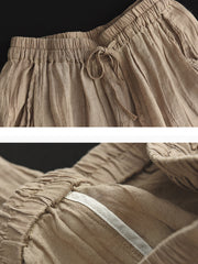 Ramie Women Casual Summer Loose Pants