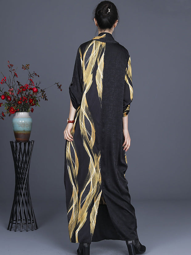 Irregular Vintage Maxi Retro Maxi Dress