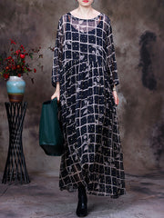 Transparent Women Maxi Dress With Linning Two Pieces Set