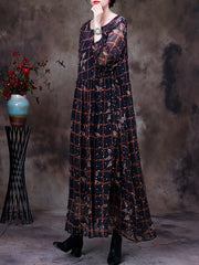Transparent Women Maxi Dress With Linning Two Pieces Set