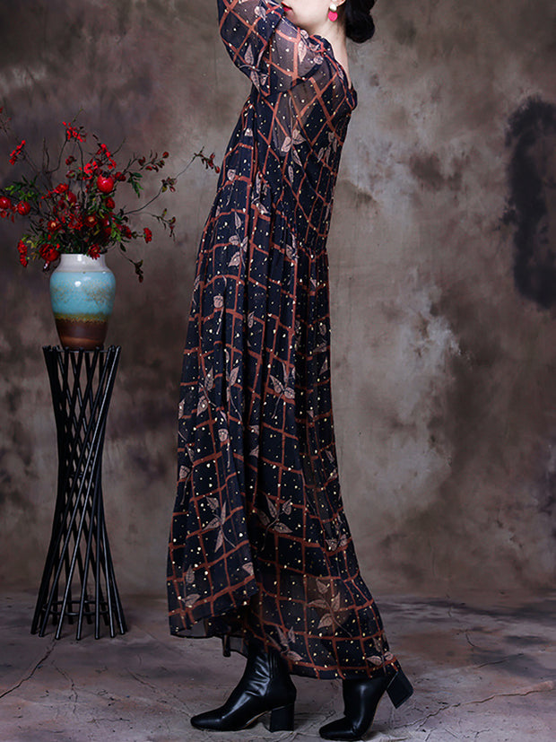 Transparent Women Maxi Dress With Linning Two Pieces Set