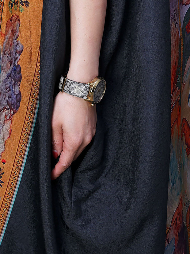 V Neck Summer Vintage Loose Maxi Dress