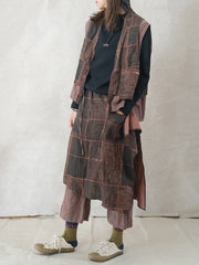 Patchwork Vintage Summer Women Linen Pants