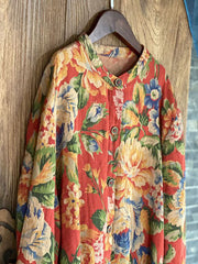 Vintage Print Cardigans Women T-Shirt