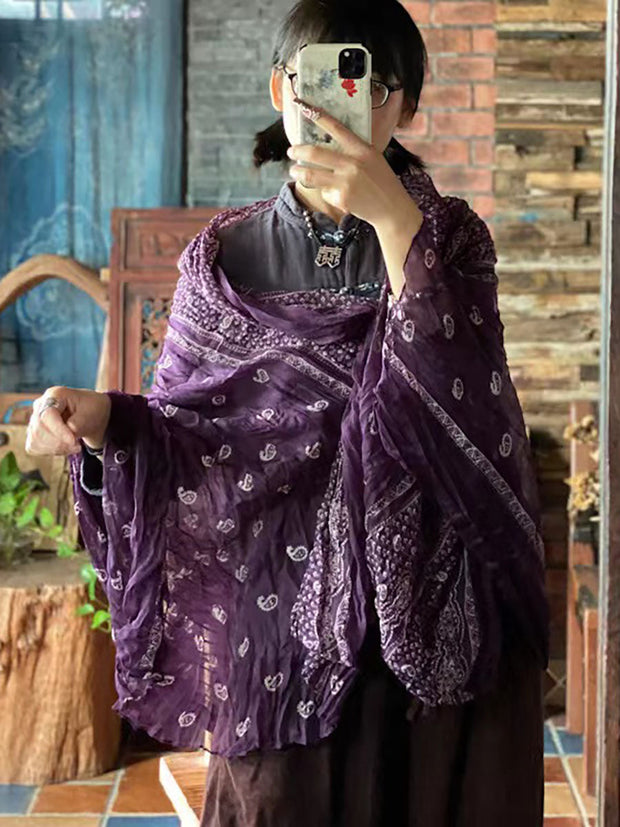 Cotton Vintage Floral Cozy Women Scarf