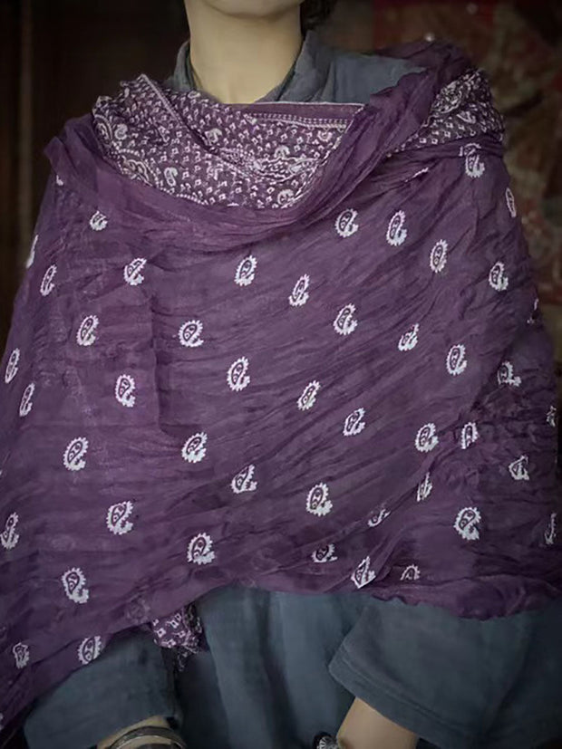 Cotton Vintage Floral Cozy Women Scarf