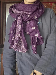 Cotton Vintage Floral Cozy Women Scarf