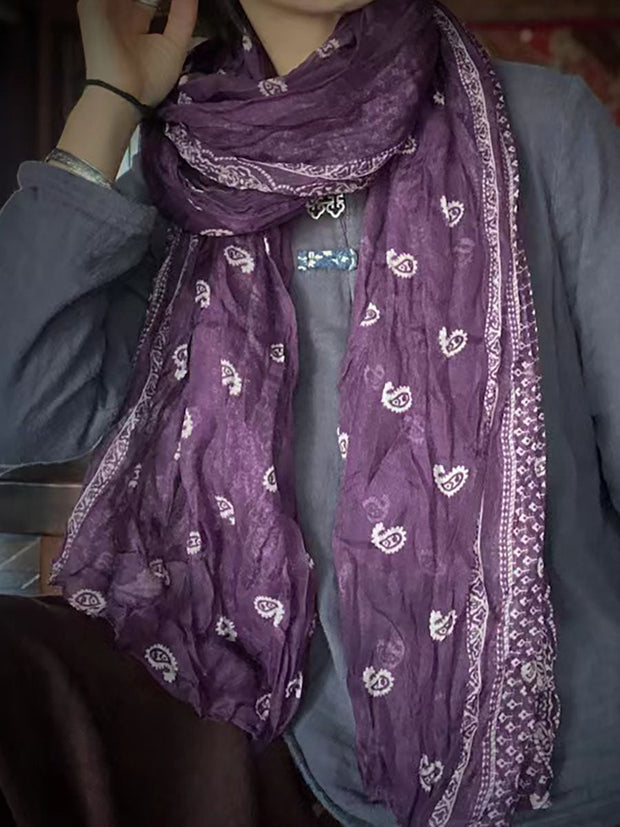 Cotton Vintage Floral Cozy Women Scarf