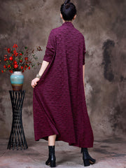 Women Bubble Cotton Turtleneck Dress