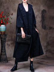 Women Autumn Hooded Solid Casual Coat