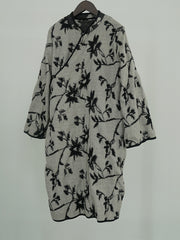 Vintage Reversible Wear Jacquard Loose Coat