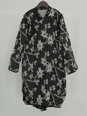Vintage Reversible Wear Jacquard Loose Coat