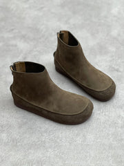 Women Round Toe Casual Short Boots