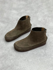 Women Round Toe Casual Short Boots