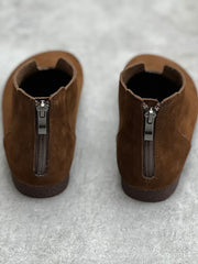 Women Casual Solid Round Toe Short Boots