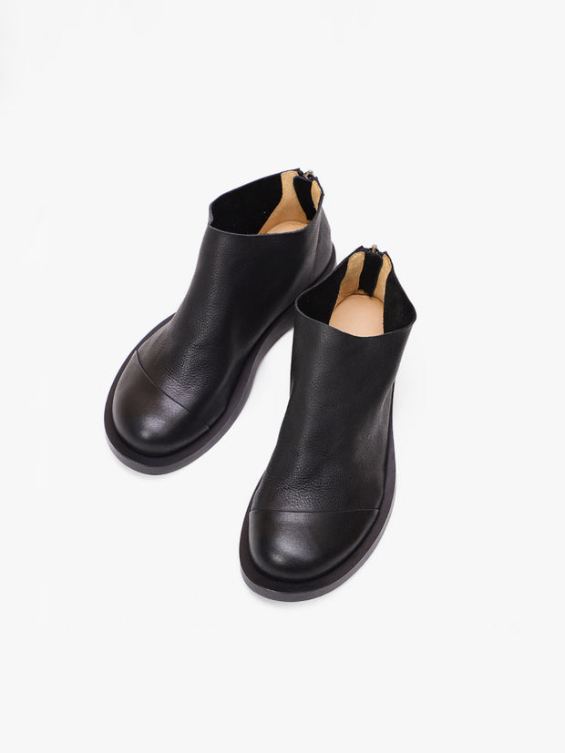 Handgefertigte Vintage-Damen-Kurzstiefel aus echtem Leder